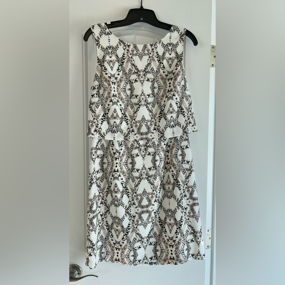 Banana Republic Tiered Geometric Snake Dress